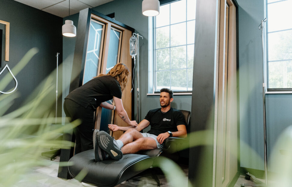 Receiving a IV Therapy Treatment